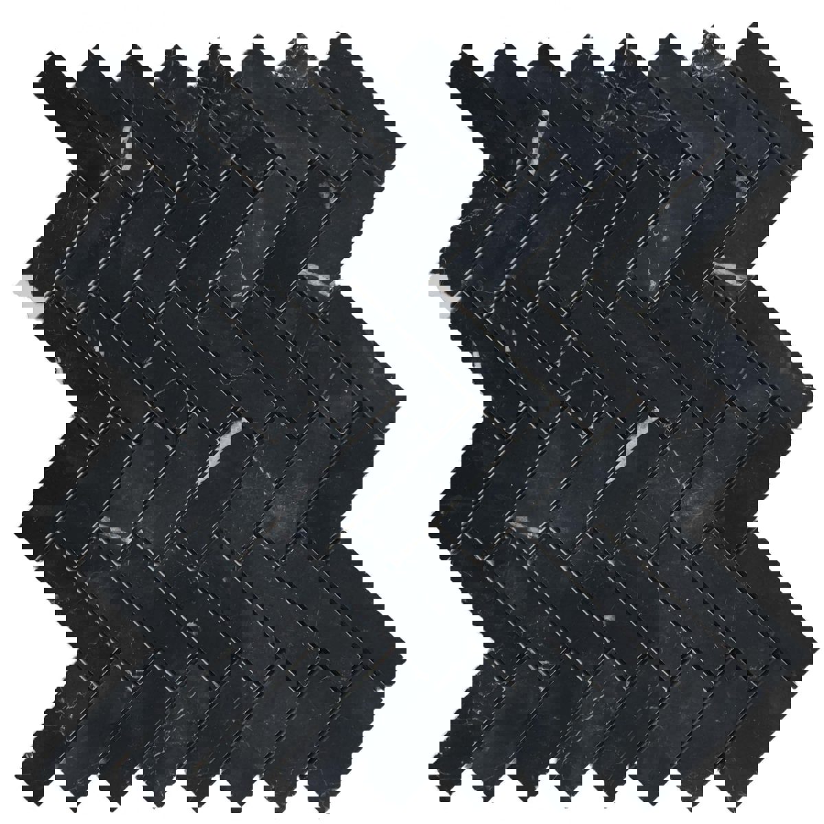 Nero Marquina Marble Herringbone